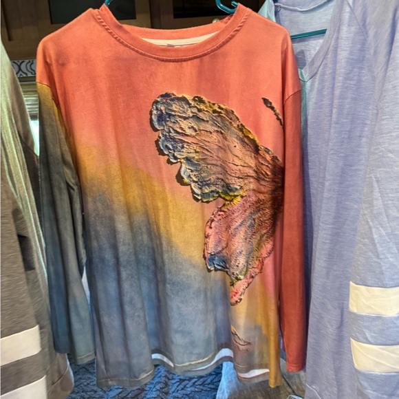 Colorful Butterfly Long Sleeve Shirt - Picture 1 of 2
